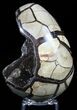 Septarian Dragon Egg Geode - Black Crystals #57435-2